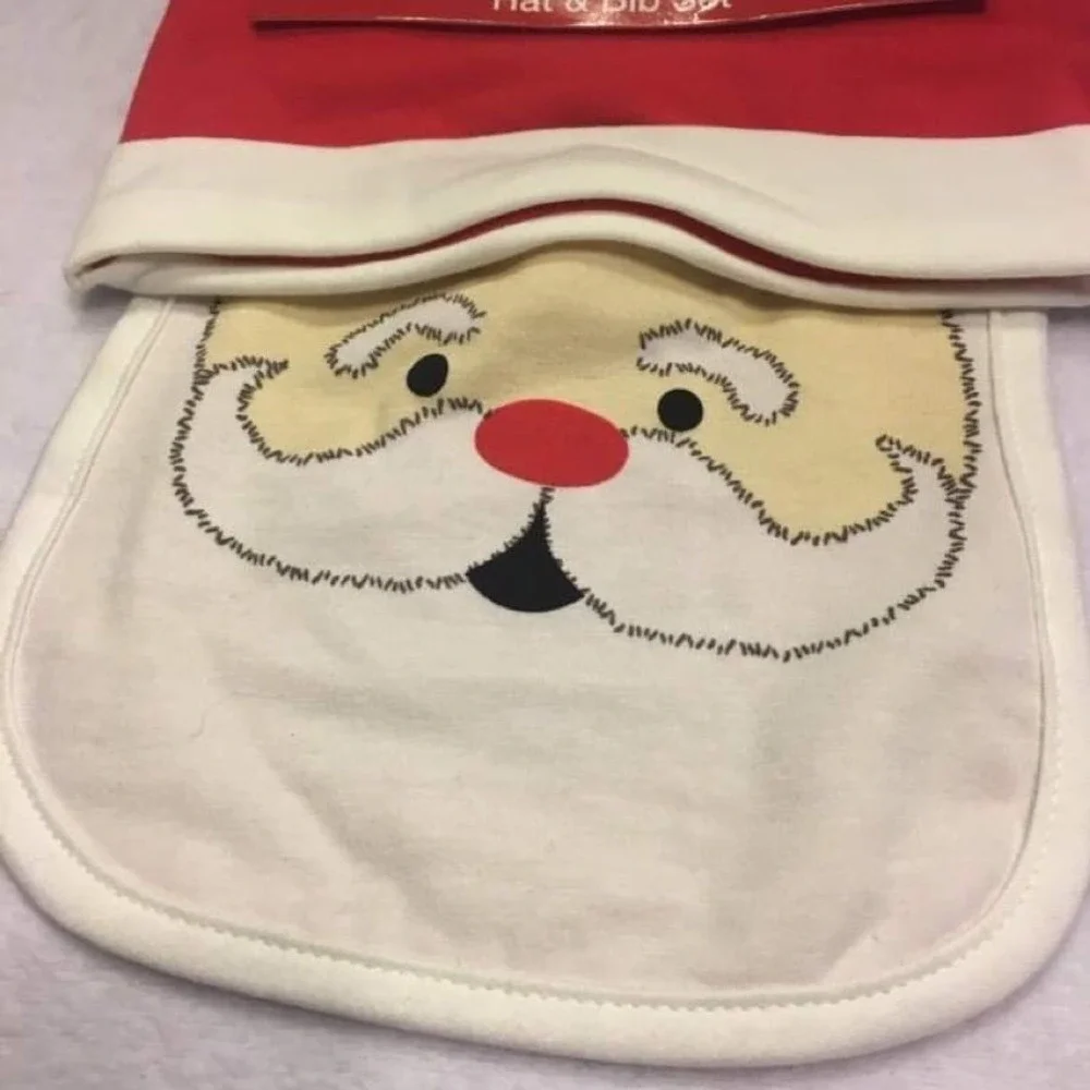 New santa bib amd hat bib‎